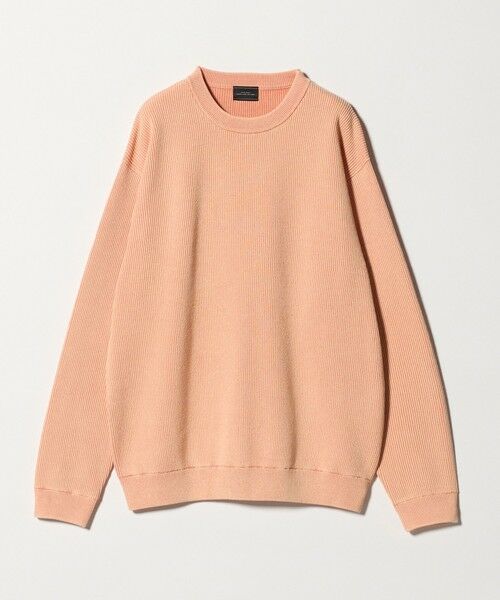 green label relaxing / グリーンレーベル リラクシング ニット・セーター | フェード アゼ クルーネック ニット（ORANGE）