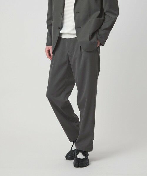 green label relaxing / グリーンレーベル リラクシング その他パンツ | DICROS ポリエステル ツイル 1プリーツ W2 ユーティリティパンツ -ストレッチ・撥水- | 詳細3