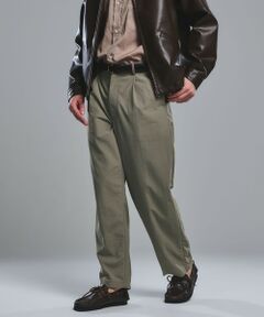 green label relaxing / グリーンレーベル リラクシング その他パンツ | ナイロンオックス 1プリーツ W3 ワイドパンツ -撥水-