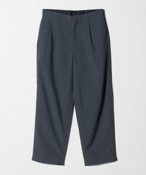 green label relaxing / グリーンレーベル リラクシング その他パンツ | ナイロンオックス 1プリーツ W3 ワイドパンツ -撥水-(DK.GRAY)