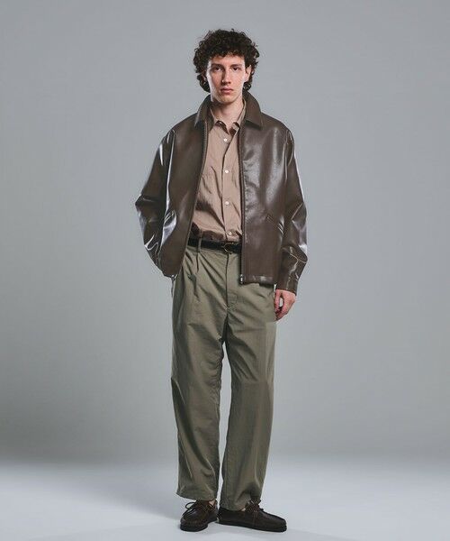 green label relaxing / グリーンレーベル リラクシング その他パンツ | ナイロンオックス 1プリーツ W3 ワイドパンツ -撥水- | 詳細16