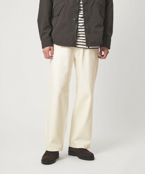 green label relaxing / グリーンレーベル リラクシング デニムパンツ | ウォッシュド ワイド デニムパンツ（WHITE）