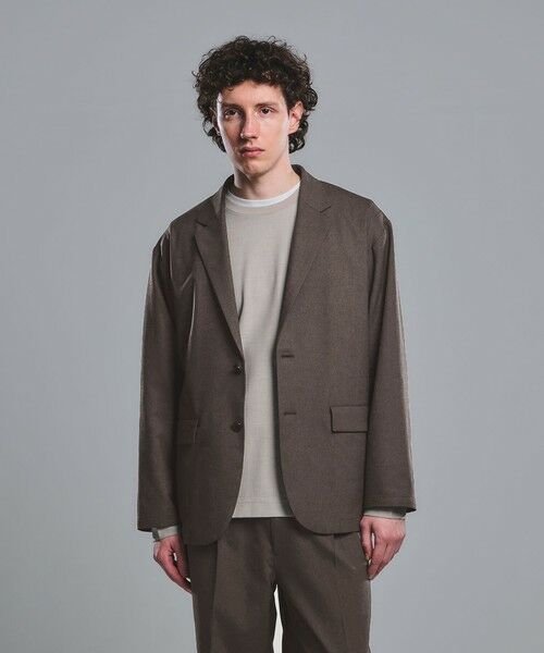 green label relaxing / グリーンレーベル リラクシング テーラードジャケット | FREELITCH カジュアル 2B ジャケット -2WAYストレッチ・吸水速乾-（DK.BROWN）