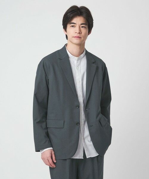 green label relaxing / グリーンレーベル リラクシング テーラードジャケット | FREELITCH カジュアル 2B ジャケット -2WAYストレッチ・吸水速乾-（COBALT）