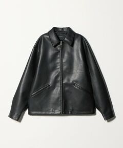 green label relaxing / グリーンレーベル リラクシング ブルゾン | レザーライク ジップ ブルゾン