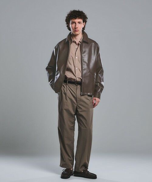 green label relaxing / グリーンレーベル リラクシング ブルゾン | レザーライク ジップ ブルゾン | 詳細5