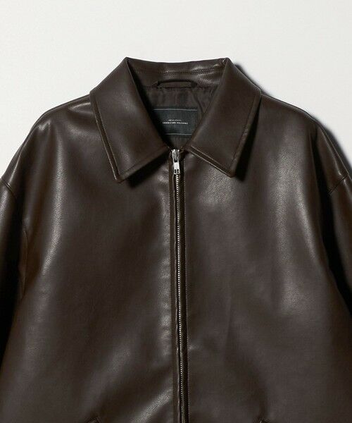 green label relaxing / グリーンレーベル リラクシング ブルゾン | レザーライク ジップ ブルゾン | 詳細8