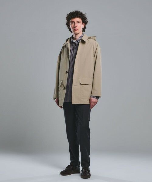 green label relaxing / グリーンレーベル リラクシング ステンカラーコート | DICROS ミドル フード ステンカラー コート -撥水- | 詳細16