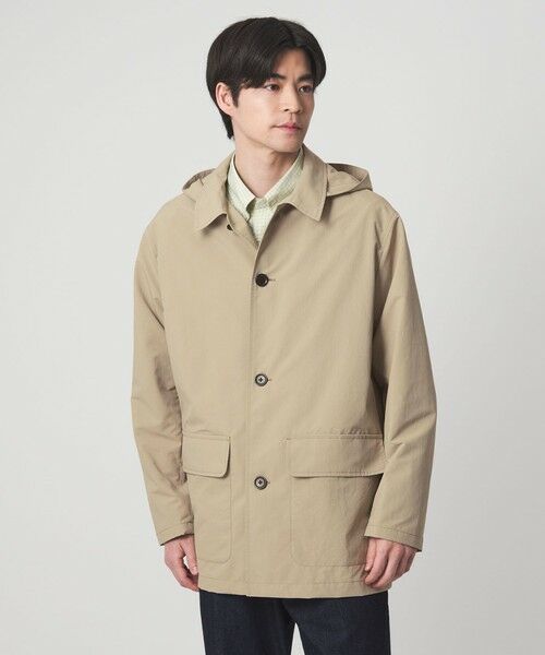 green label relaxing / グリーンレーベル リラクシング ステンカラーコート | DICROS ミドル フード ステンカラー コート -撥水- | 詳細21