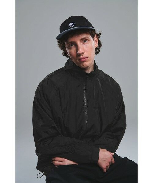 green label relaxing / グリーンレーベル リラクシング ナイロンジャケット | 【別注】＜UMBRO＞スタンド ジャケット ブルゾン（BLACK）