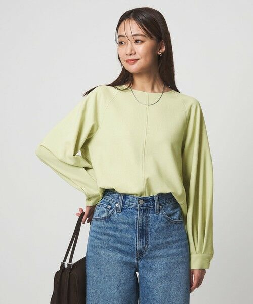 green label relaxing / グリーンレーベル リラクシング シャツ・ブラウス | ［size SHORTあり］フルリー フォルム プルオーバー ブラウス（LIME）