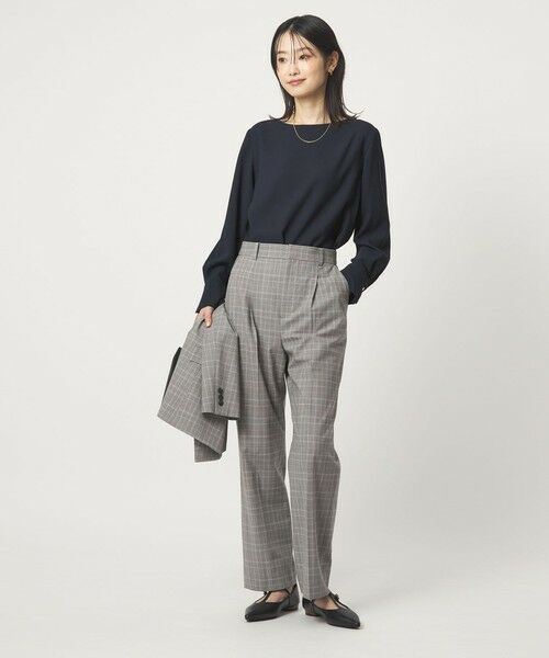 green label relaxing / グリーンレーベル リラクシング シャツ・ブラウス | クルーネック ブラウス 2 マシンウォッシャブル UVカット | 詳細20