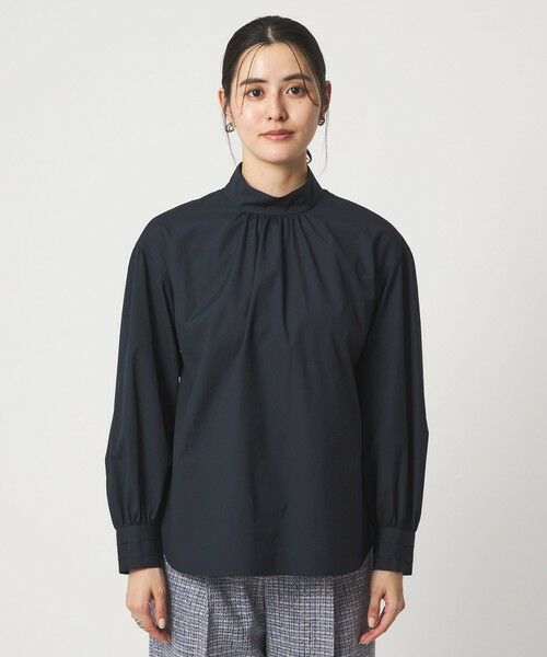 green label relaxing / グリーンレーベル リラクシング シャツ・ブラウス | ［size SHORTあり］ハイネック ボリューム スリーブ ブラウス | 詳細9