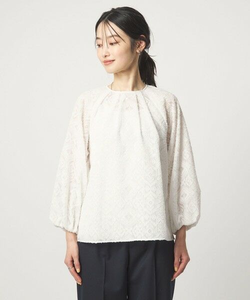 green label relaxing / グリーンレーベル リラクシング シャツ・ブラウス | カットジャガード ブラウス | 詳細5