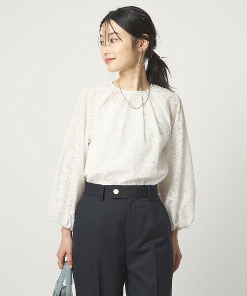 green label relaxing / グリーンレーベル リラクシング シャツ・ブラウス | カットジャガード ブラウス | 詳細2