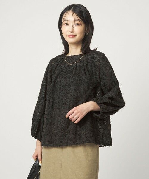 green label relaxing / グリーンレーベル リラクシング シャツ・ブラウス | カットジャガード ブラウス | 詳細12