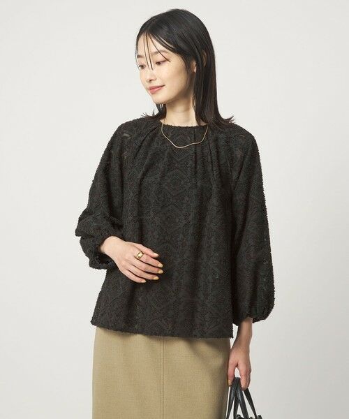 green label relaxing / グリーンレーベル リラクシング シャツ・ブラウス | カットジャガード ブラウス | 詳細13