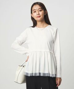 green label relaxing / グリーンレーベル リラクシング カットソー | ティアード ペプラム プルオーバー カットソー