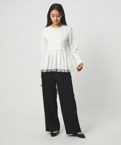 green label relaxing / グリーンレーベル リラクシング カットソー | ティアード ペプラム プルオーバー カットソー | 詳細3