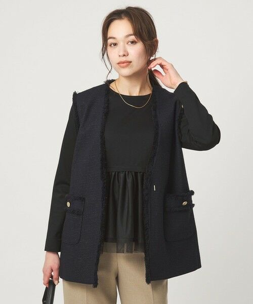 green label relaxing / グリーンレーベル リラクシング カットソー | ティアード ペプラム プルオーバー カットソー | 詳細21