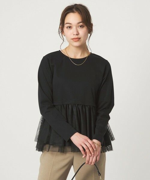 green label relaxing / グリーンレーベル リラクシング カットソー | ティアード ペプラム プルオーバー カットソー | 詳細17