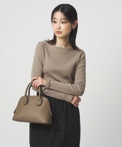 green label relaxing / グリーンレーベル リラクシング カットソー | ラメ リブ ボートネック カットソー