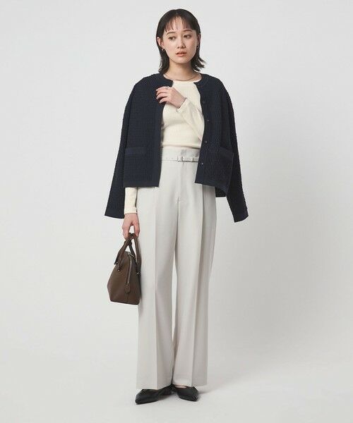 green label relaxing / グリーンレーベル リラクシング カットソー | ラメ リブ ボートネック カットソー | 詳細4