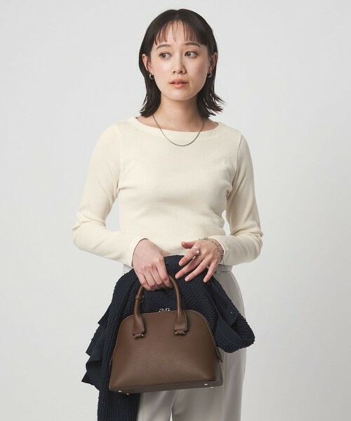 green label relaxing / グリーンレーベル リラクシング カットソー | ラメ リブ ボートネック カットソー | 詳細1