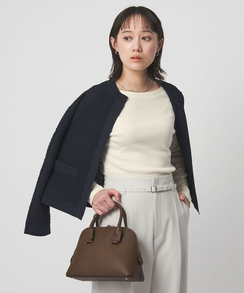 green label relaxing / グリーンレーベル リラクシング カットソー | ラメ リブ ボートネック カットソー | 詳細2