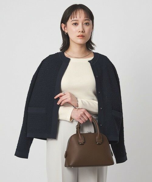 green label relaxing / グリーンレーベル リラクシング カットソー | ラメ リブ ボートネック カットソー | 詳細3