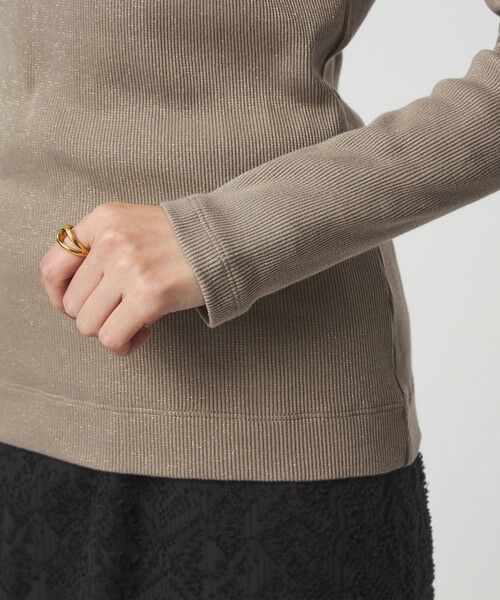 green label relaxing / グリーンレーベル リラクシング カットソー | ラメ リブ ボートネック カットソー | 詳細13