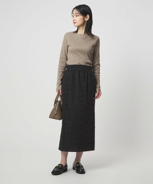 green label relaxing / グリーンレーベル リラクシング カットソー | ラメ リブ ボートネック カットソー | 詳細7