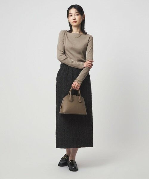 green label relaxing / グリーンレーベル リラクシング カットソー | ラメ リブ ボートネック カットソー | 詳細8