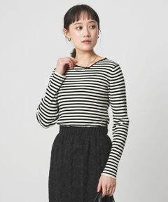 green label relaxing / グリーンレーベル リラクシング ニット・セーター | ＜1_OF MINE＞リブ アシンメトリー ネック プルオーバー ニット