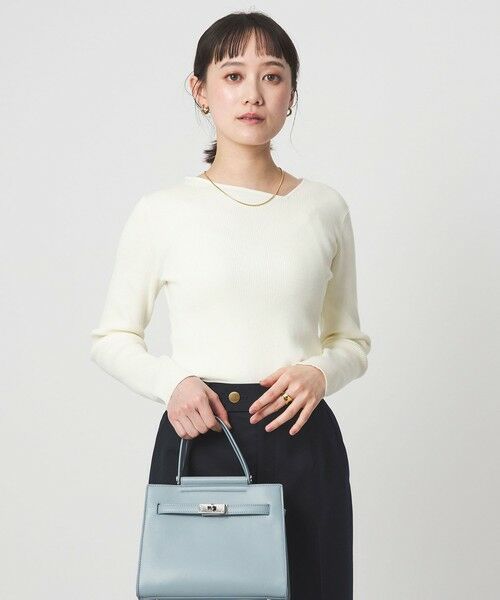 green label relaxing / グリーンレーベル リラクシング ニット・セーター | ＜1_OF MINE＞リブ アシンメトリー ネック プルオーバー ニット | 詳細1