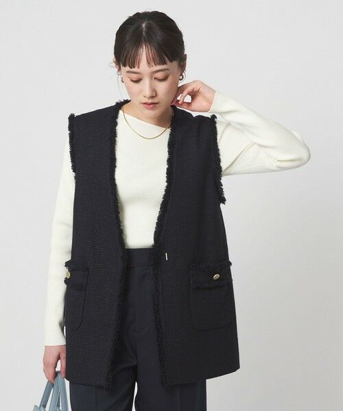 green label relaxing / グリーンレーベル リラクシング ニット・セーター | ＜1_OF MINE＞リブ アシンメトリー ネック プルオーバー ニット | 詳細2