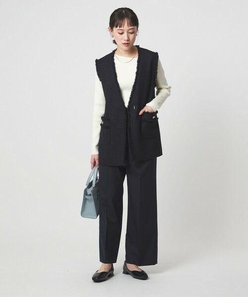 green label relaxing / グリーンレーベル リラクシング ニット・セーター | ＜1_OF MINE＞リブ アシンメトリー ネック プルオーバー ニット | 詳細5