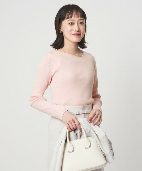 green label relaxing / グリーンレーベル リラクシング ニット・セーター | ＜1_OF MINE＞リブ アシンメトリー ネック プルオーバー ニット | 詳細7