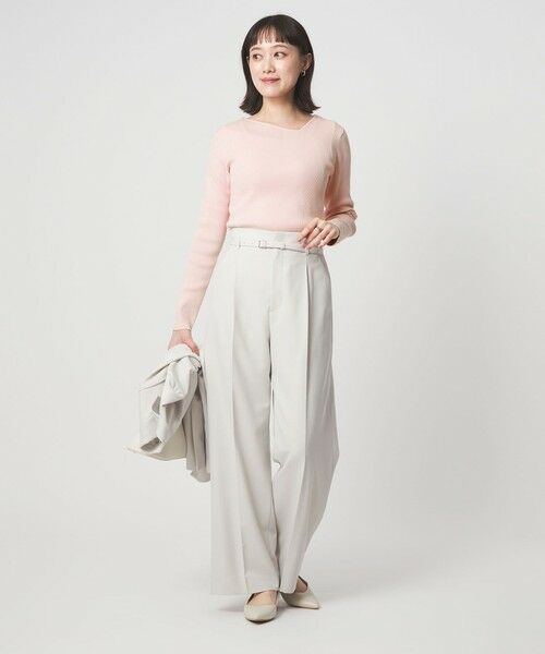 green label relaxing / グリーンレーベル リラクシング ニット・セーター | ＜1_OF MINE＞リブ アシンメトリー ネック プルオーバー ニット | 詳細8