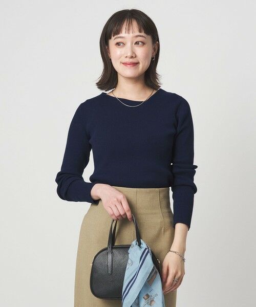 green label relaxing / グリーンレーベル リラクシング ニット・セーター | ＜1_OF MINE＞リブ アシンメトリー ネック プルオーバー ニット | 詳細13