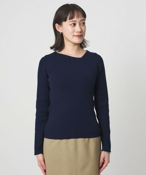 green label relaxing / グリーンレーベル リラクシング ニット・セーター | ＜1_OF MINE＞リブ アシンメトリー ネック プルオーバー ニット | 詳細17