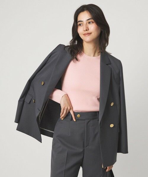 green label relaxing / グリーンレーベル リラクシング ニット・セーター | ＜1_OF MINE＞リブ クルーネック プルオーバー ニット ウォッシャブル | 詳細5