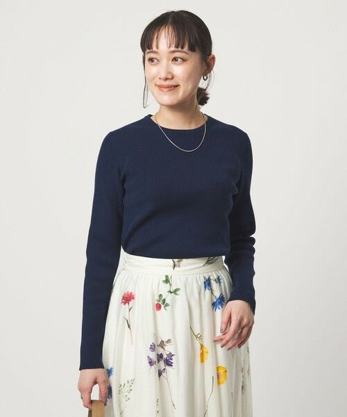 green label relaxing / グリーンレーベル リラクシング ニット・セーター | ＜1_OF MINE＞リブ クルーネック プルオーバー ニット ウォッシャブル | 詳細9