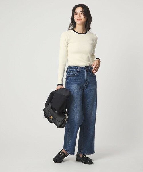 green label relaxing / グリーンレーベル リラクシング ニット・セーター | ＜1_OF MINE＞リブ クルーネック プルオーバー ニット ウォッシャブル | 詳細19