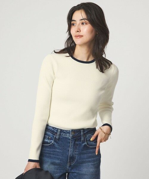 green label relaxing / グリーンレーベル リラクシング ニット・セーター | ＜1_OF MINE＞リブ クルーネック プルオーバー ニット ウォッシャブル（その他1）