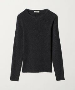 green label relaxing / グリーンレーベル リラクシング ニット・セーター | ラメ リブ クルーネック ニット プルオーバー