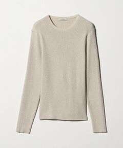 green label relaxing / グリーンレーベル リラクシング ニット・セーター | ラメ リブ クルーネック ニット プルオーバー