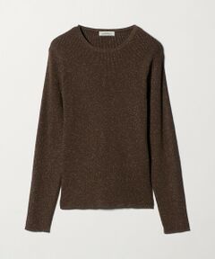green label relaxing / グリーンレーベル リラクシング ニット・セーター | ラメ リブ クルーネック ニット プルオーバー