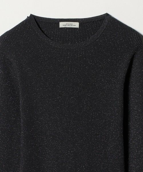 green label relaxing / グリーンレーベル リラクシング ニット・セーター | ラメ リブ クルーネック ニット プルオーバー | 詳細2
