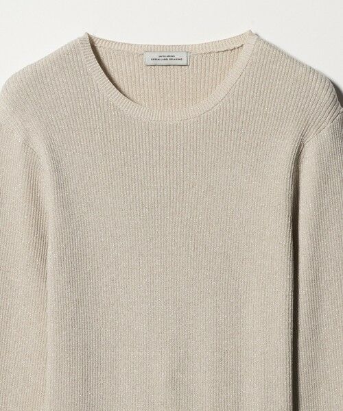 green label relaxing / グリーンレーベル リラクシング ニット・セーター | ラメ リブ クルーネック ニット プルオーバー | 詳細5